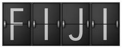 Travel Board Showing Fiji Text Sticker