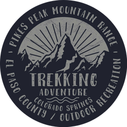 Trekking Adventure Colorado Springs Illustration Sticker