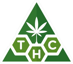 Triangle Cannabis THC Logo Sticker
