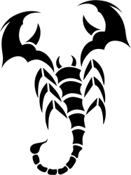 Tribal Art Scorpion Sticker