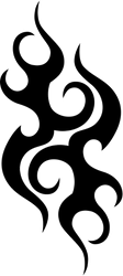 Tribal Flame Sticker