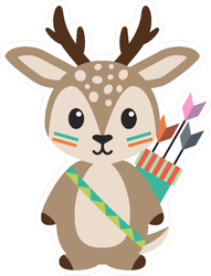 Tribal Woodland Deer Sticker