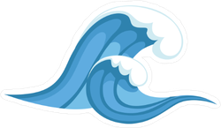Tsunami Wave Sticker