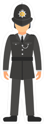 UK Police Officer In Uniform Sticker