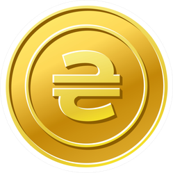 Ukrainian Hryvnia Currency Sticker