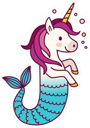 Unicorn Mermaid Fairy Tale Creature Sticker