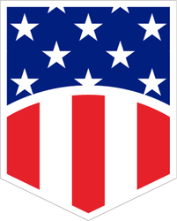US Flag Shield Symbol Sticker
