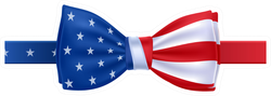 USA Bow Tie Sticker