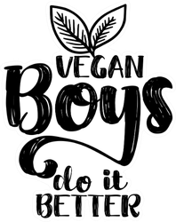 Vegan Boys Do It Better Calligraphy Sticker
