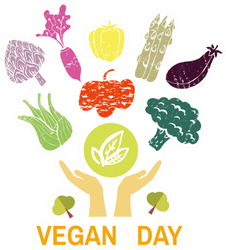 Vegan Day With Vegetables Sticker