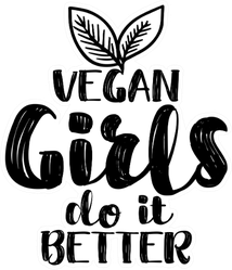 Vegan Girls Do It Better Calligraphy Sticker