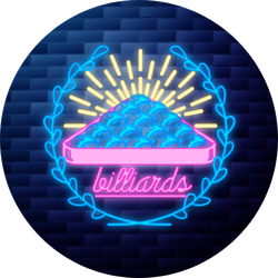 Vintage Billiard Emblem Glowing Sticker