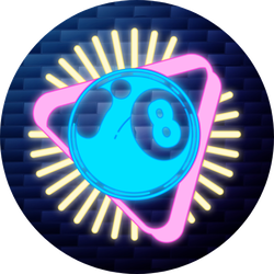 Vintage Billiard Glowing Sticker