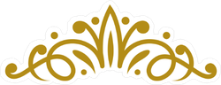 Vintage Elegant Gold Tiara Sticker