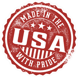 Vintage Made In The USA With Pride Stamp Sticker
