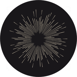 Vintage Monochrome Sun Burst Sticker