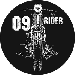 Vintage Motorcycle Hand Drawn Rider Sticker