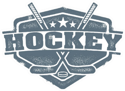 Vintage Style Hockey Sport Crest Sticker