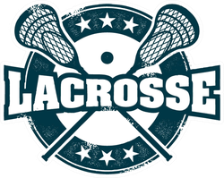 Vintage Style Lacrosse Sport Stamp Sticker
