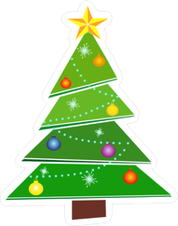Wacky Christmas Tree Sticker