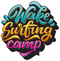 Wake Surfing Camp Lettering Sticker
