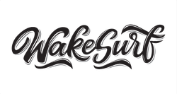 Wakesurf Lettering Sticker