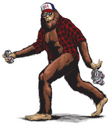 Walking Usa American Sasquatch Gorilla Ape Sticker