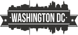 Washington DC Skyline Banner Sticker