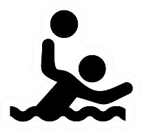 Water Polo Player Icon Sticker