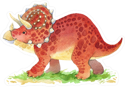 Watercolor Dinosaur Sticker