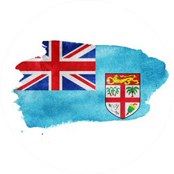 Watercolor Fiji Flag Sticker