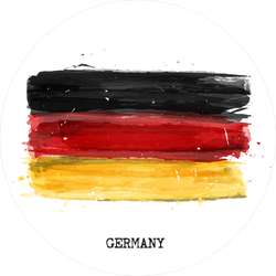 Watercolor Painting Flag Of Germany Sticker