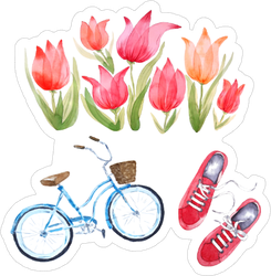 Watercolor Urban Lifestyle Sticker
