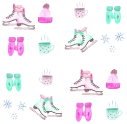 Watercolor Winter Cute Set Sticker