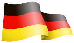 Waving Germany Flag Sticker