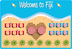 Welcome To Fiji Postcard Sticker