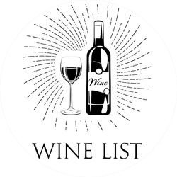 Wine List Bottle And Glass Sticker