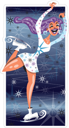 Winter Themed Skater Sticker