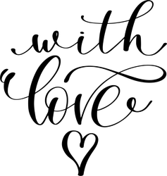 With Love Hand Lettering Sticker