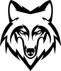 Wolf Head Staring Sticker
