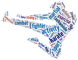 Words Illustration Of A Man Practicing Martial Arts Sticker