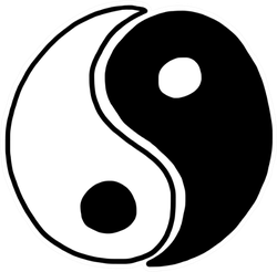 Yin Yang / Cartoon Sticker