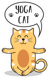 Yoga Cat Sticker
