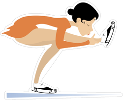 Young Figure Skater Sticker