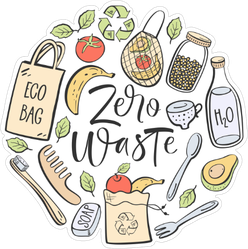 Zero Waste Collage Sticker