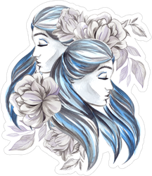 Zodiac Gemini Watercolor Sticker