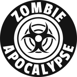 Zombie Apocalypse Sign Sticker
