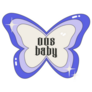 00s Baby Gothic Lettering Cute Butterfly Sticker