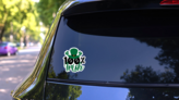100% Irish Sticker on a Rear Car Window (New) example