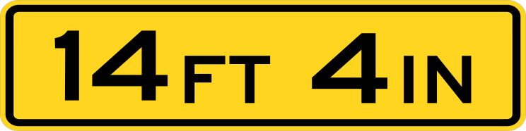14Ft 4In Sticker